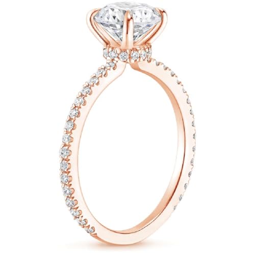 Moissanite Bridal Ring Set, 14K Rose Gold, 2 CT Pear Cut Stones, Wedding Band Gift3