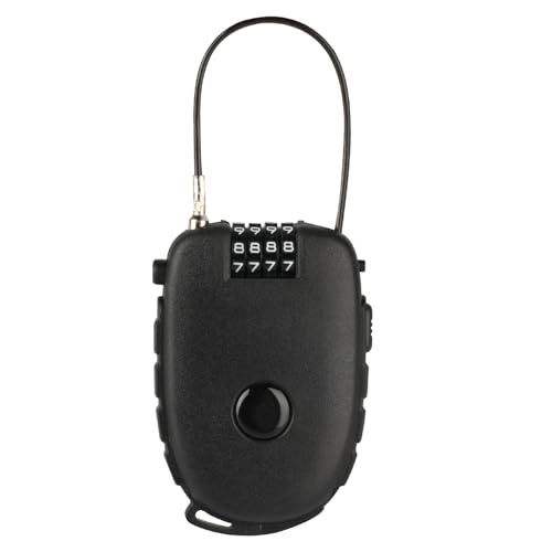 Kabelslot, 4-cijferig, cijferslot, 4 cijfers, 130 cm draadkabelslot, fietsslot, kabelslot, skislot voor scooter, bagage, fiets, koffer, skihelmslot