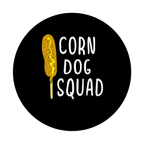 Corn Dog Squad Stick Dogs Corndog Man Stick PopSockets Swappable PopGrip, Black - Image 3