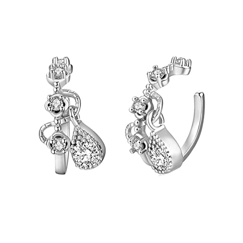 Or jaune 18 carats boucles d'oreilles moissanite cadeau femme idéal