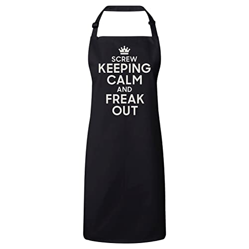 Tablier cuisine premium Keep Calm freak out tablier de cuisine humoristique adulte