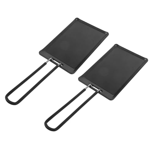Hemobllo 1 Juego cacerola vajilla estera plancha de sartén brochetas baking tray sartén grill puzzle bandeja para hornear barbacoa bandeja para hornear antideslizante Acero inoxidable Black