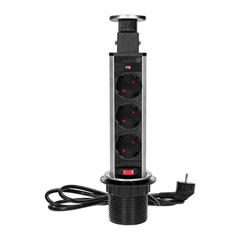 ORNO 3-Way Retractable Power Strip 1.8 m Cover