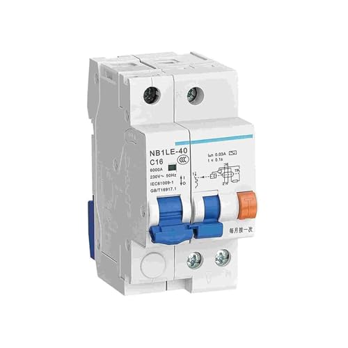 Disjoncteur différentiel NB1LE-40 C25 30mA pour protection électrique Phase et Neutre