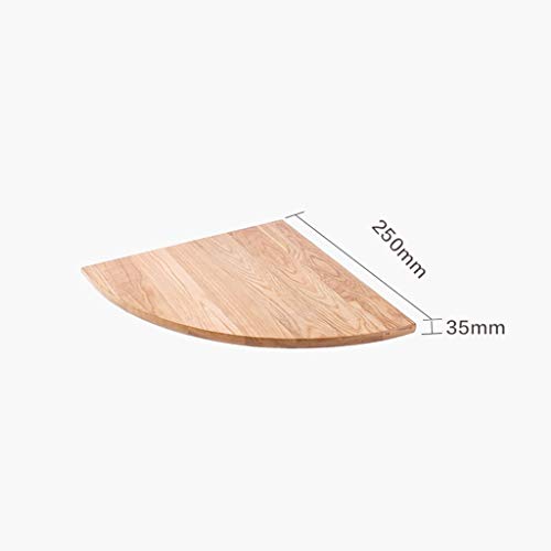 LIN HE SHOP Effen Hout Eiken Rond Einde 1 STKS Drijvende Hoek Plank Muur gemonteerd Opbergplank Organizer Hoek plank… - Image 3