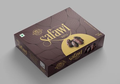 Image of KHARAWALA's Premium Safawi Dates Harvest from Saudi Arabia 500 Grams