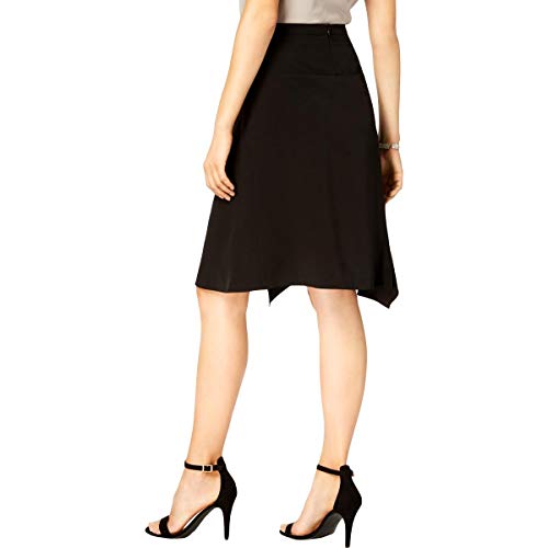 MSK Womens Petites Sharkbite Hem Knee-Length A-Line Skirt2