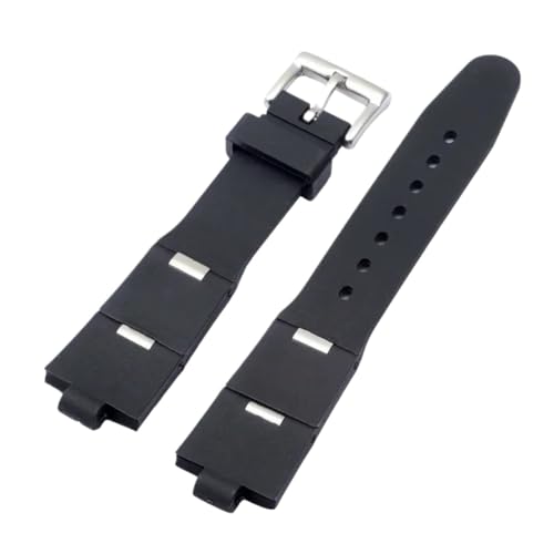 HTHRRFE Correa de silicona de caucho compatible con correa de reloj con muesca de 22 x 8 mm y 24 x 8 mm DP42C14SVDGMT, pulsera negra for hombre y mujer(22mm-8mm)