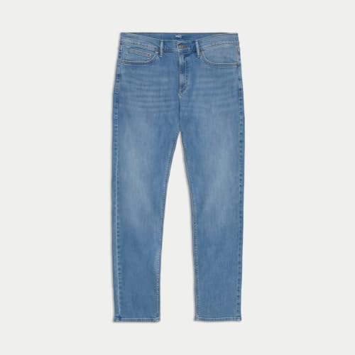 Image of Marks & Spencer Mens Light Wash Mid Rise Slim Fit Jeans