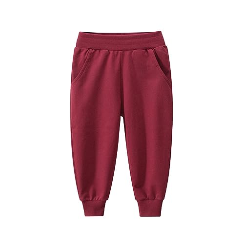 Little Boys Active 3-Pack Elastic Waist Pull On Jogger Sweatpants with Pockets for Athletic & Casual Wear3