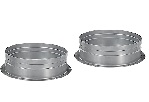 Bride à souder 2de Métal Connecteur de conduit pour ventilation Raccord de conduite (Métal 200mm)