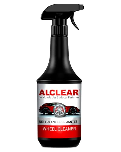 ALCLEAR 721FR Nettoyant jantes 1000 ml – avec indicateur de couleur violet – sans acide, doux pour alu & acier – élimine poussière de frein, rouille, saleté, spray puissant pour nettoyage auto & moto