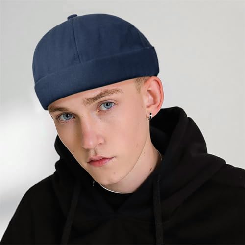 Image of Dome Brimless Hats for Women Men Beanie Docker Cap Sailor Skull Cap