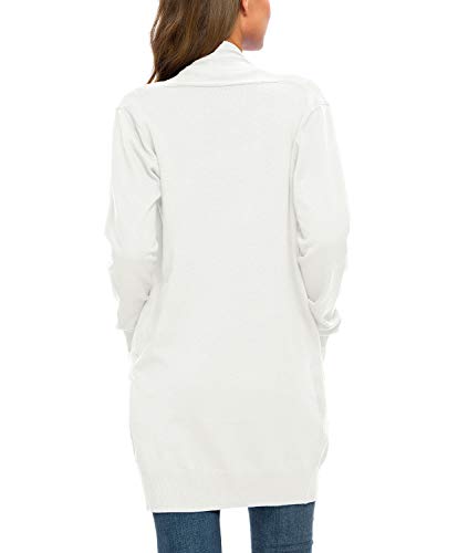 Image of Anymiss Womens Oversized Long Sweater Cardigan with Pockets - Long Sleeve Knit Kimono S-3X