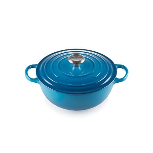 Le Creuset Signatur gjutjärnsgryta med lock, Ø 26 cm, La Marmite, Rund, lämplig för alla typer av spisar och induktion, volym: 4,255 kg, Marseille