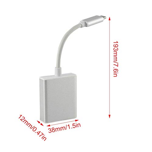 Image of BigPlayer USB Type C to VGA Adapter USB C Male to VGA Female Converter for MacBook iPad Pro Laptop to VGA Monitor Projector Supports Full HD 1080p Silver