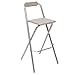 Five Tabouret Haut Pliable, Chaise de Bar, LOUNA, Marron, L.51 x P.52 x A.97 cm