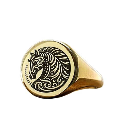 Bague cheval ronde hypoallergénique : Finis les doigts verts grâce à l'argent 925 doré