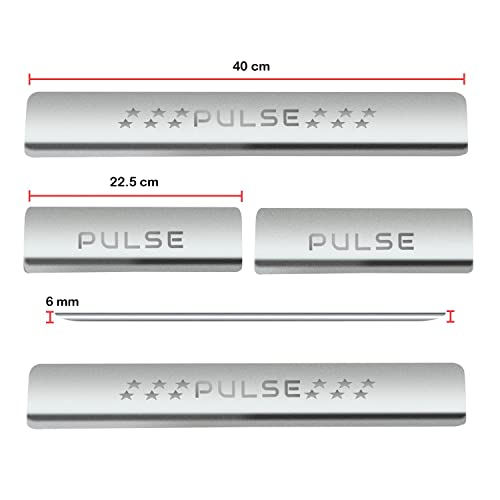 Image of Atteen Smart Door Sill /Foot Step Stainless Steel Plates Compatible with Renault Pulse