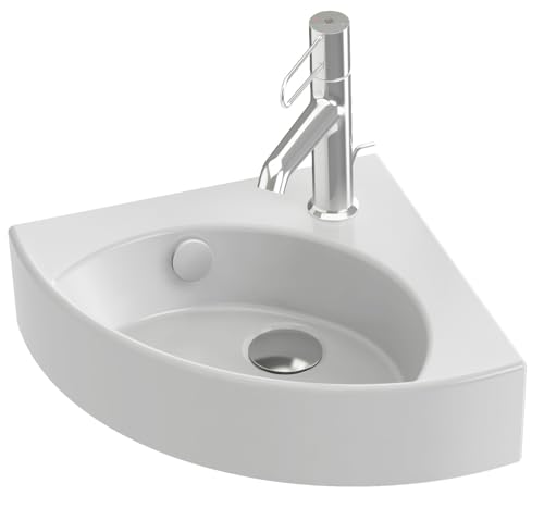 JACOB DELAFON Corner Corner Sink Ceramic White Easy Cleaning and ...