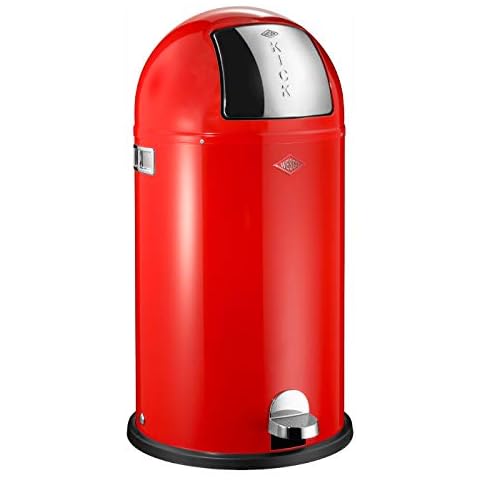 Wesco Kickboy Abfallsammler Metall Rot 40 L Cover