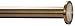 Ivilon Tension Curtain Rod - Spring Tension Rod for Windows or Shower, 54 to 90 Inch. Warm Gold