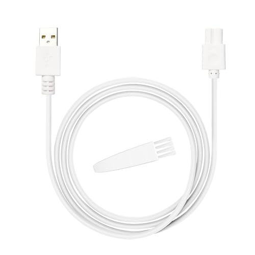 uijino OLOV Electric Trimmer Charger for OLOV Trimmer YP-7032 UL Listed Charger for Women White Charging Cable 3.3ft Power Cord 1 Cleaning Brush