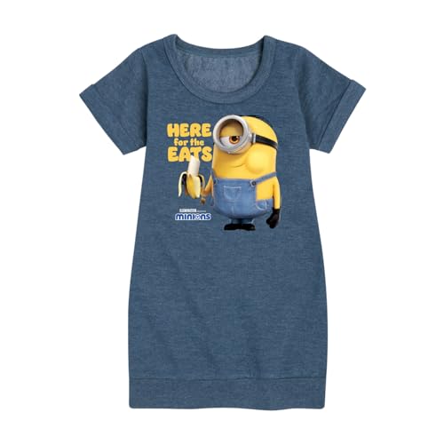 Despicable Me Minions - Only Here for The Eats - Toddler & Youth Girls Fleece Dress