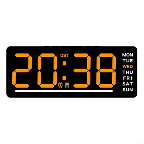 Elektronischer Wecker mit großen Ziffern und Power-Off-Memory-Funktion für Komfort (Orange) Elektronischer Wecker mit großen Ziffern und Power-Off-Memory-Funktion für Komfort (Orange)