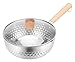 wok Pot de lait en acier inoxydable de 20 cm avec couvercle à double buse soupe pot de cuisson pot petite sauce frire poêle for poêle à la chaudière