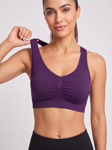 Image of Seamless Comfort: Padded Slip-On Sports Bra for Women - Effortless Support and Style (Free Size-Best for 30 to 36 Boob Size)