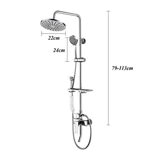 Tête de douche combinée pour résoudre le manque de pression avec bras ajustable et pommeau 3 jets - 8