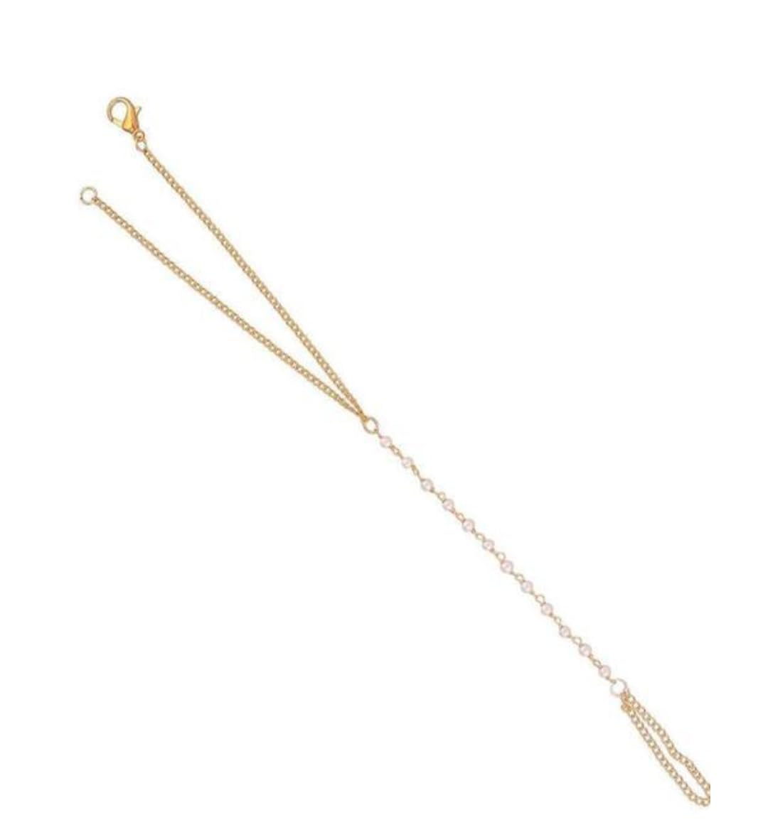 STYLE GALLERY - LIVE YOUR STYLE Womens Pearl Round Gold Plated Link Chain Ring Bracelet Wrist Cuff (B0C5JNWH1L) Amazon Price History, Amazon Price Tracker