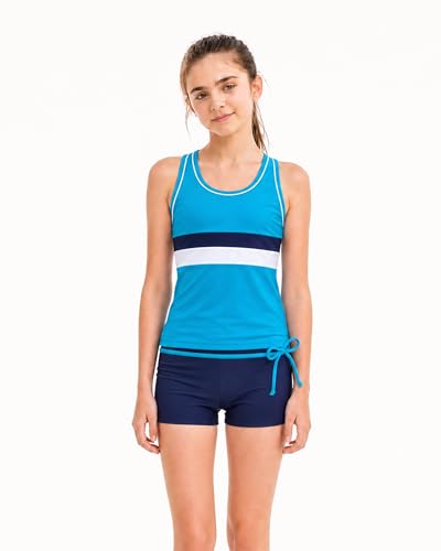Image of Little Girls' Summer Swimwear Two Piece Boyshort Tankini Kids Swimsuit