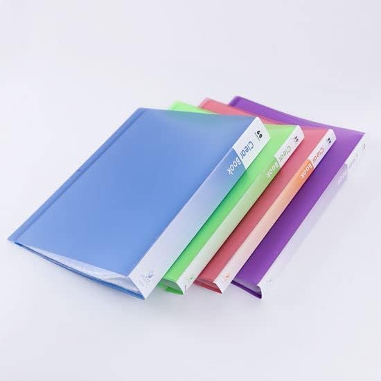 Display Book File Folder A4 Size 40 Pockets (Pack of 1 Pcs) (Multicolor - Mix Colors)