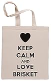 Keep Calm And Love Brisket Bolsa De Compras Shopping Bag Beige