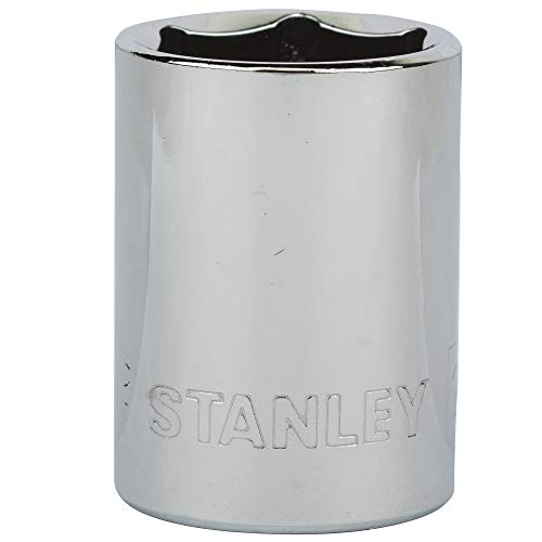 Image of STANLEY 1-88-743 Chrome Vanadium Steel 6 Point Standard Socket 1 /2 inch 21 mm Silver