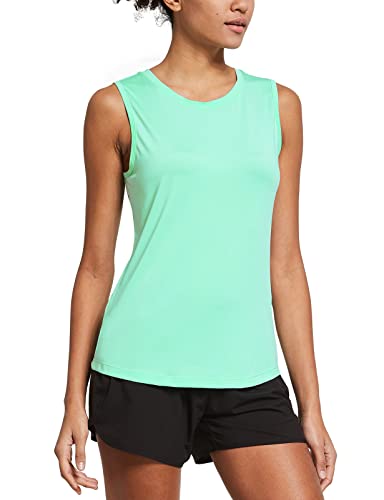 Baleaf Women's Sleeveless Workout Shirts Exercise Running Tank Tops Active Gym Tops Mint Size L #TOP1