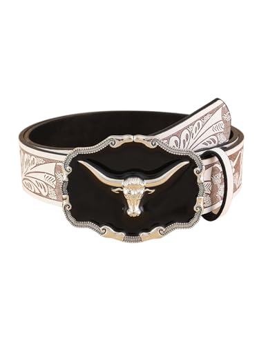 Women's Retro Vintage Metal Buckle Belts Animal Embossed Waist Accessory PU Leather Belt for Jeans Dress Skirt