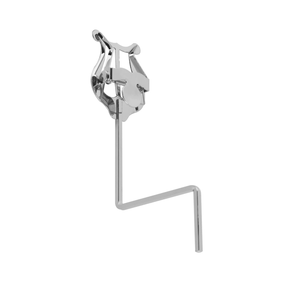 Laroal Holding Sheet Music Folder Silver Metal Clip Holder Tuba Instrument Metal Lyre Sheet Music Sheet Clip Holder - Image 3