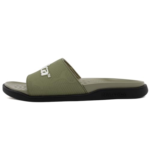 Image of Nautica Men's Athletic Cushioned Casual Slip On Shower Pool Beach Slide Sandals