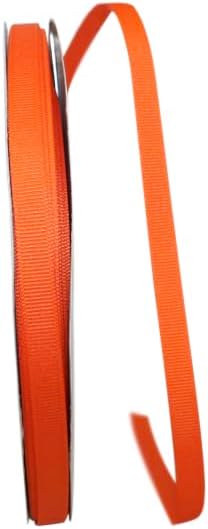 Reliant Ribbon Grosgrain Texture Ribbon, 3/8 Inch X 100 Yards, Orange
