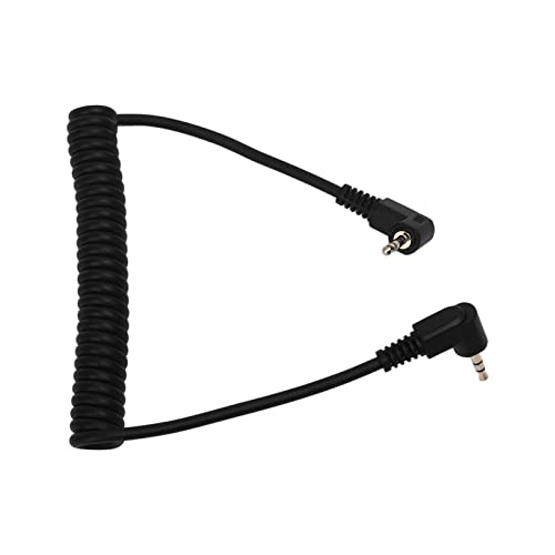 Câble de Synchronisation de Flash, 2,5 Mm Mâle vers Mâle Cordon spiralé Câble de Ressort D'Appareil Photo, Câble de Déclenchement D'obturateur de Télécommande D'Appareil Photo étan