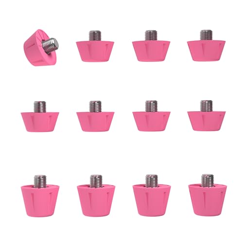 55 Sport X-Type Orbit Lightweight Nylon Replacement Football Studs - 12 Pack (8/11mm) - Hot Pink