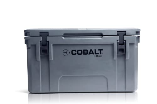 Cobalt 55 Quart Roto-Molded Super Ice Cooler | Large Ice Chest Holds Ice Up to 3 Days | (Gray)