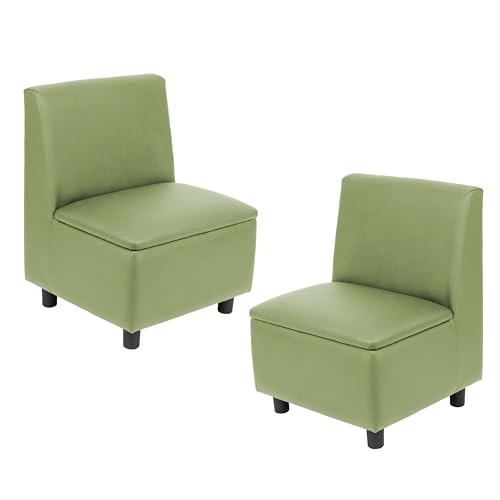 Image of FDP Kid Comfort Collective Modular Armless Chairs, 2-Pack - Fern Green