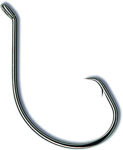 Mustad Demon Perfect Inline Circle Hook 39954NP - 1X Fine Fishing Hooks, Up Eye, Ideal for Saltwater and Freshwater Species, Black Nickel Inline Hooks-Size 6/0 - Pack of 7