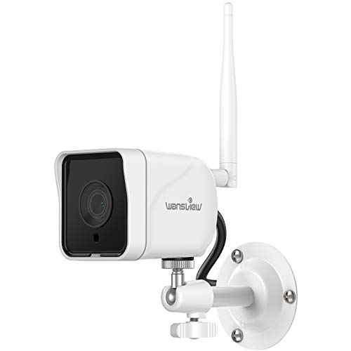 Wansview Cámara Vigilancia WiFi Exterior, 1080P Cámara IP WiFi de Seguridad con Visión Noturna Detección de Movimiento Audio Bidireccional, Soporta Alexa RTSP Onvif, IP66 Impermeable, W6 (Blanco)