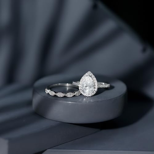 Certified Moissanite Engagement Ring With Wedding Band, D-Vs1 Quality, Moissanite Bridal Ring Set - Ready To Gift3