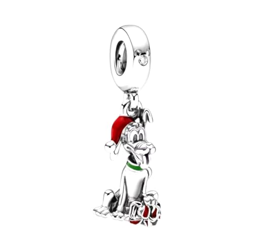 Abalorio Pluto de plata de ley 925,compatible con abalorios Pandora y muchas otras pulseras de abalorios.